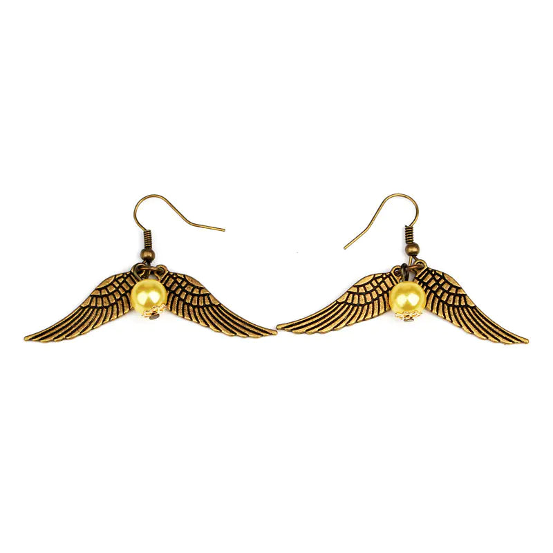 Harry Potter Golden Snitch Earrings - Vintage Style