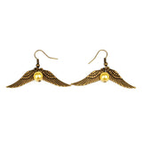 Harry Potter Golden Snitch Earrings - Vintage Style