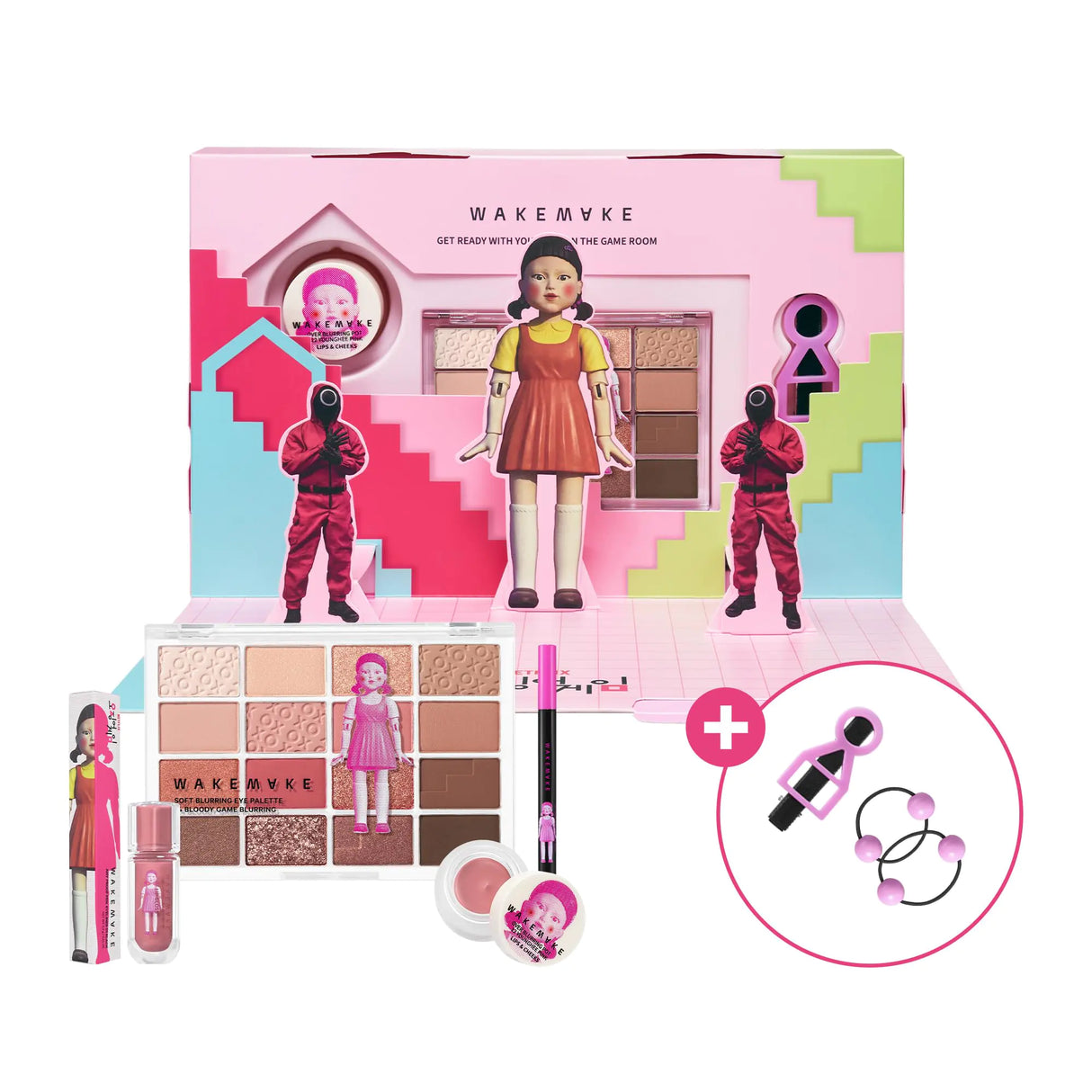 WAKEMAKE WM X Netflix Squid Game Get Ready with Younghee Make up Set | Make up Set Korean Make up