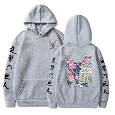 Attack On Titan Wings Of Liberty Sakura Graphic Hoodies - My Anime Haven