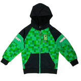 Minecraft Creeper Little Boys Sherpa Fleece Hoodie (5-6 Green)