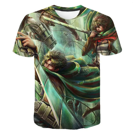 Attack On Titan 3D Digital Print Graphic T-Shirt - My Anime Haven