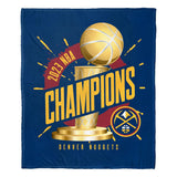Northwest NBA Denver Nuggets 2023 NBA Champions Silk Touch Throw Blanket 50" x 60" Triumph