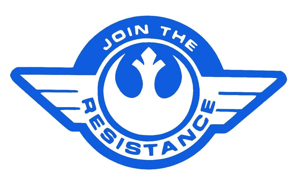 Join The Resistance Star Wars Decal Vinyl Sticker|Cars Trucks Vans Walls Laptop| Blue |5.5 x 3 in|CCI1536