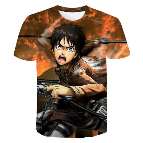 Attack On Titan 3D Digital Print Graphic T-Shirt - My Anime Haven