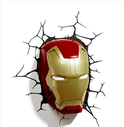 Marvel 3D Wall Light - Iron Man Mask & Thor's Hammer