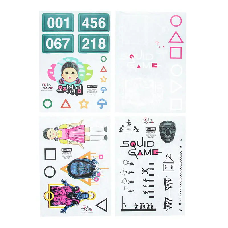Squid Game Gadget Decals for Laptop and Phone Case - Officially Licensed Waterproof Vinyl Stickers for Devices for All Ages Gaming and Anime Gift Accessory for Series Fans | Paladone