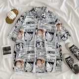 Anime One Piece Luffy Casual Couple Cardigan Top