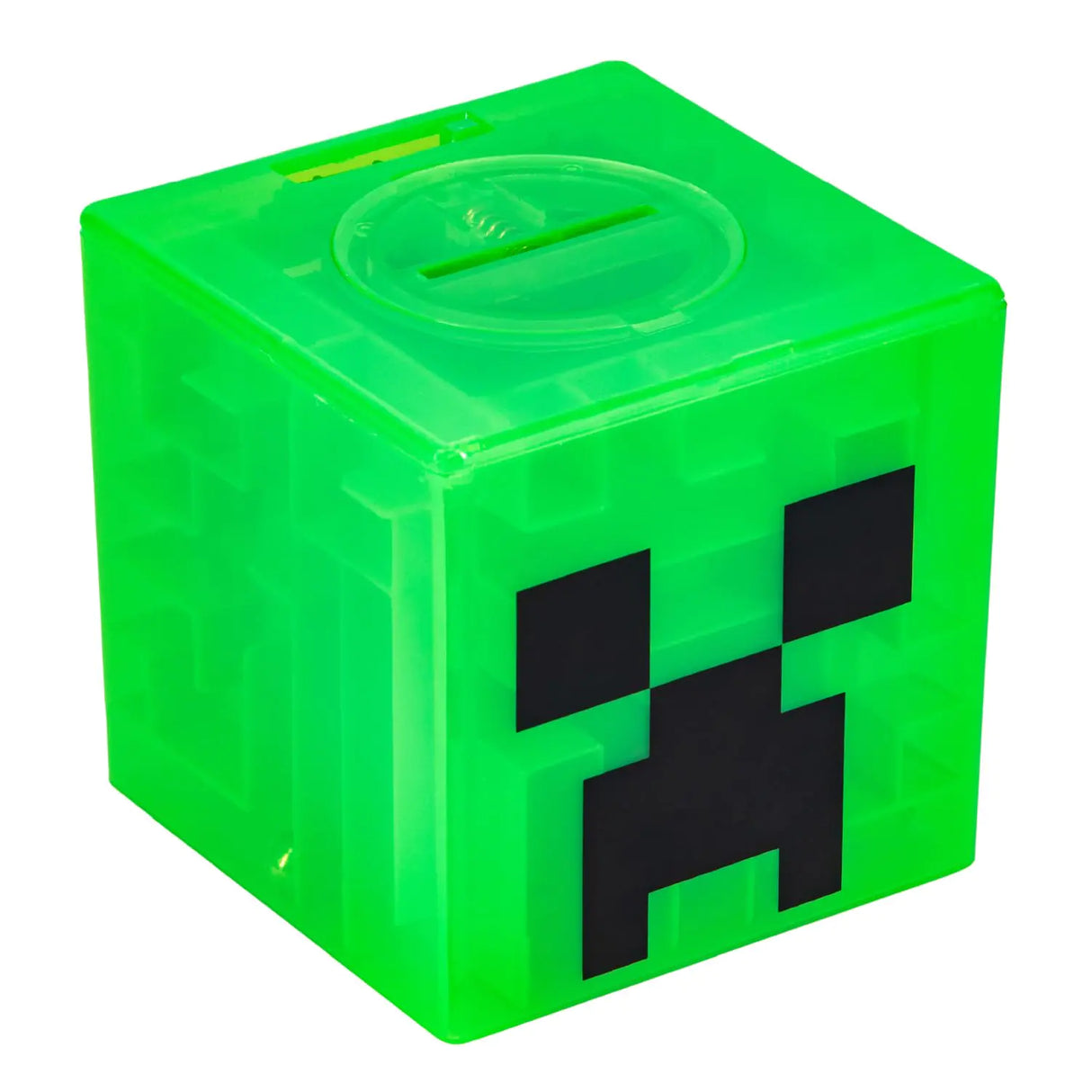 Paladone Minecraft Creeper Maze Safe Complete The Maze to Unlock Money Fun Minecraft Block Collectible Toy and Piggy Bank for Kids Comes with Decorative Stickers