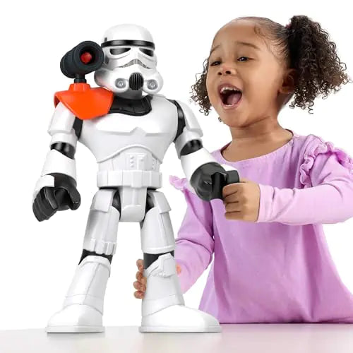 Fisher-Price Imaginext Star Wars Toy Stormtrooper XXL Figure 16+ Inch Tall Poseable Character with Launcher for Kids Ages 3+ Years
