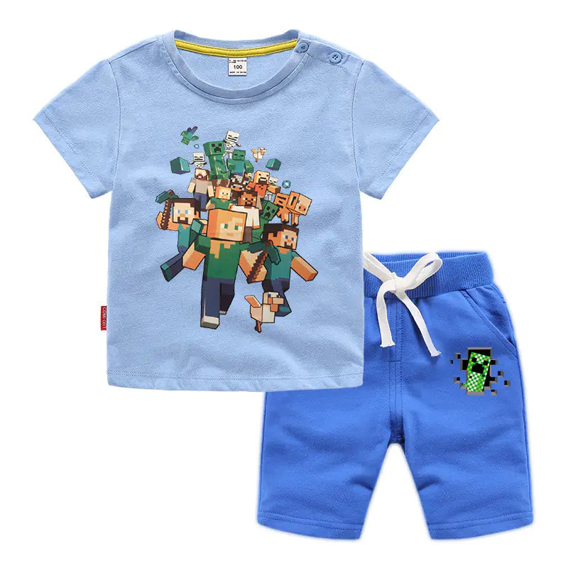 Minecraft Kids Cotton T-Shirt and Shorts Set