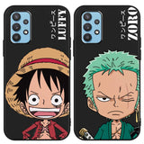 2 × Cool Phone Case for Samsung Galaxy A32 5G Case Silicone 6.5" Japanese Anime Cartoon Characters Print for Men Boys Women Girls Comics Manga Pattern Design Soft TPU Funda Cases for Samsung A32 5G