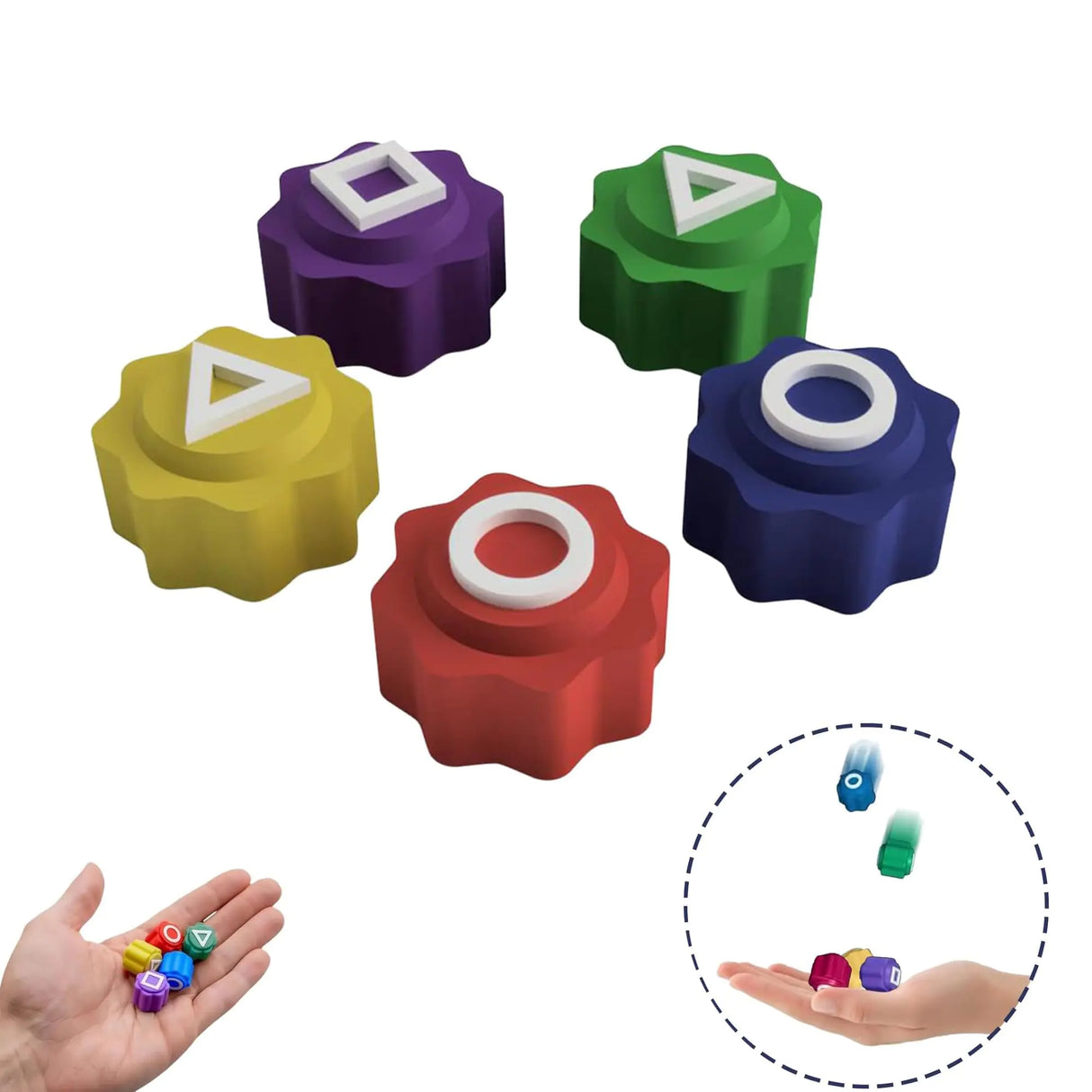 Lmuwecno Korean Game Stone Catching Toy Squid Gong Gi Game Traditional Play Game Game Player Squid (5-Piece)