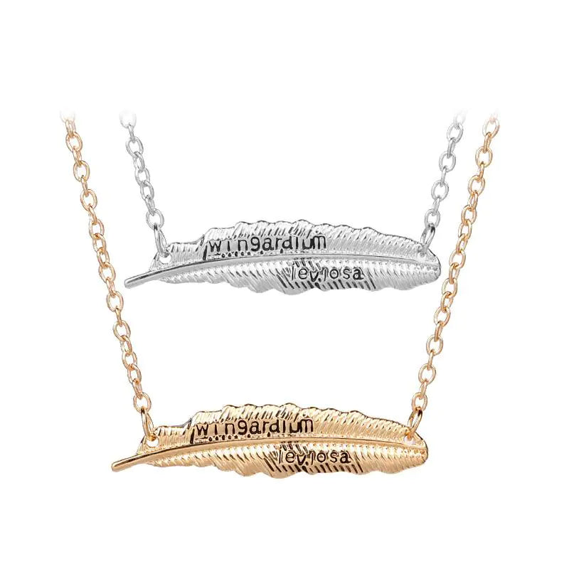 Wingardium Leviosa Harry Potter Alloy Feather Necklace