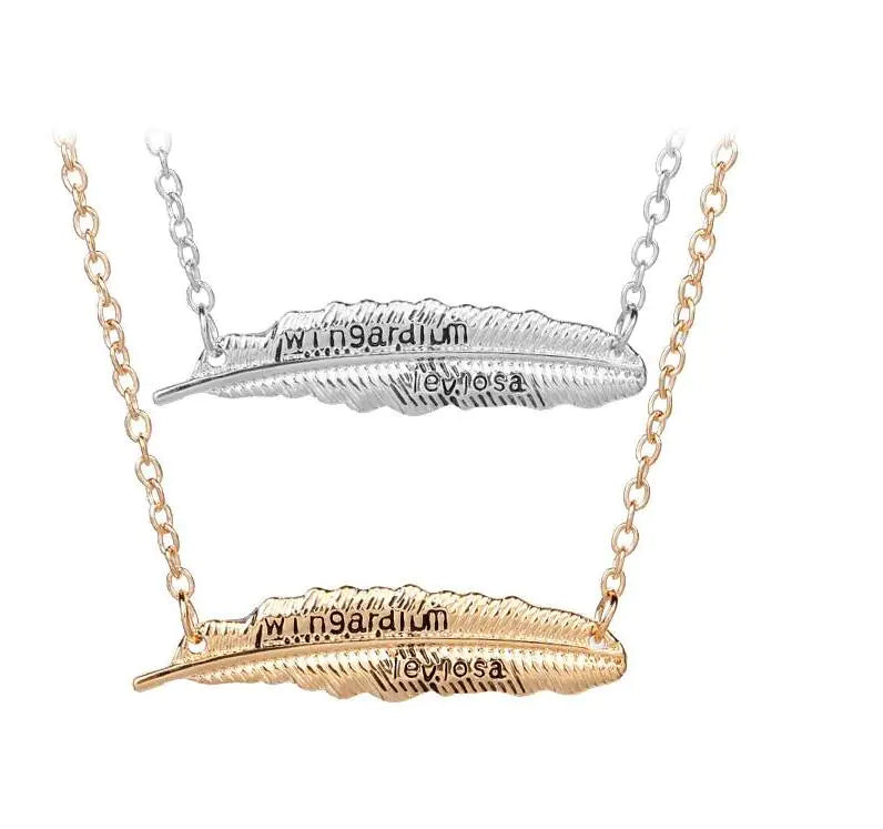Wingardium Leviosa Harry Potter Alloy Feather Necklace
