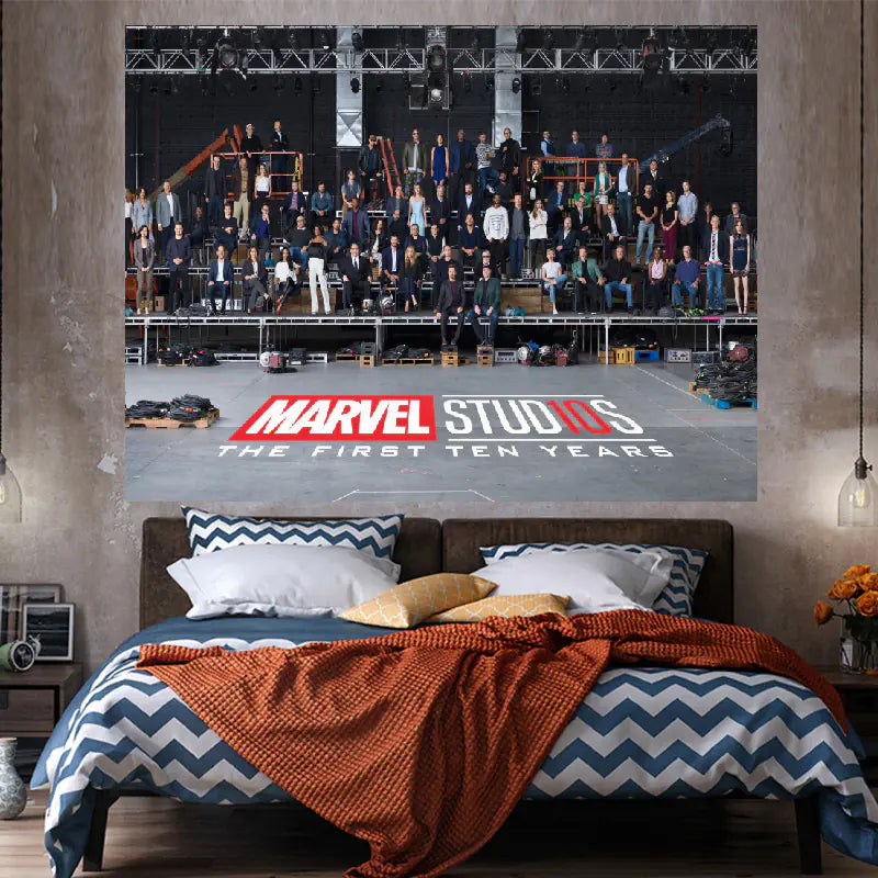 Marvel 10th Anniversary Actor Photo Kraft Paper Poster