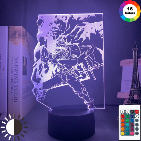 3D Lamp Anime Black Clover Asta Light - My Anime Haven