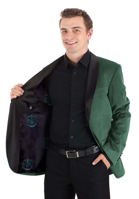 Mens Harry Potter Slytherin Deluxe Blazer - 44R Green - My Anime Haven