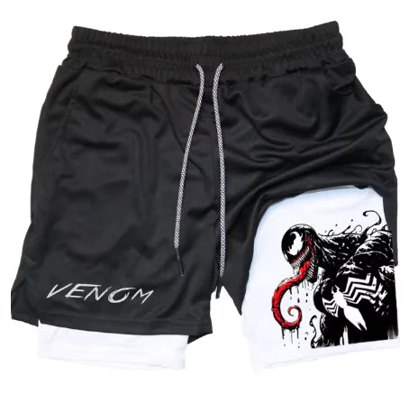 Marvel Spider-Man Venom Gym Shorts Men Fitness - My Anime Haven
