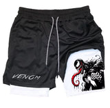 Marvel Spider-Man Venom Gym Shorts Men Fitness - My Anime Haven