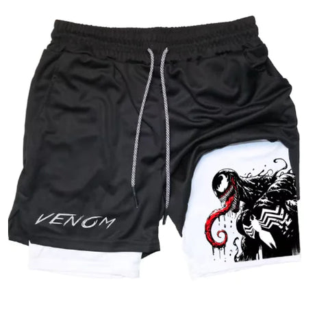 Marvel Spider-Man Venom Gym Shorts Men Fitness - My Anime Haven