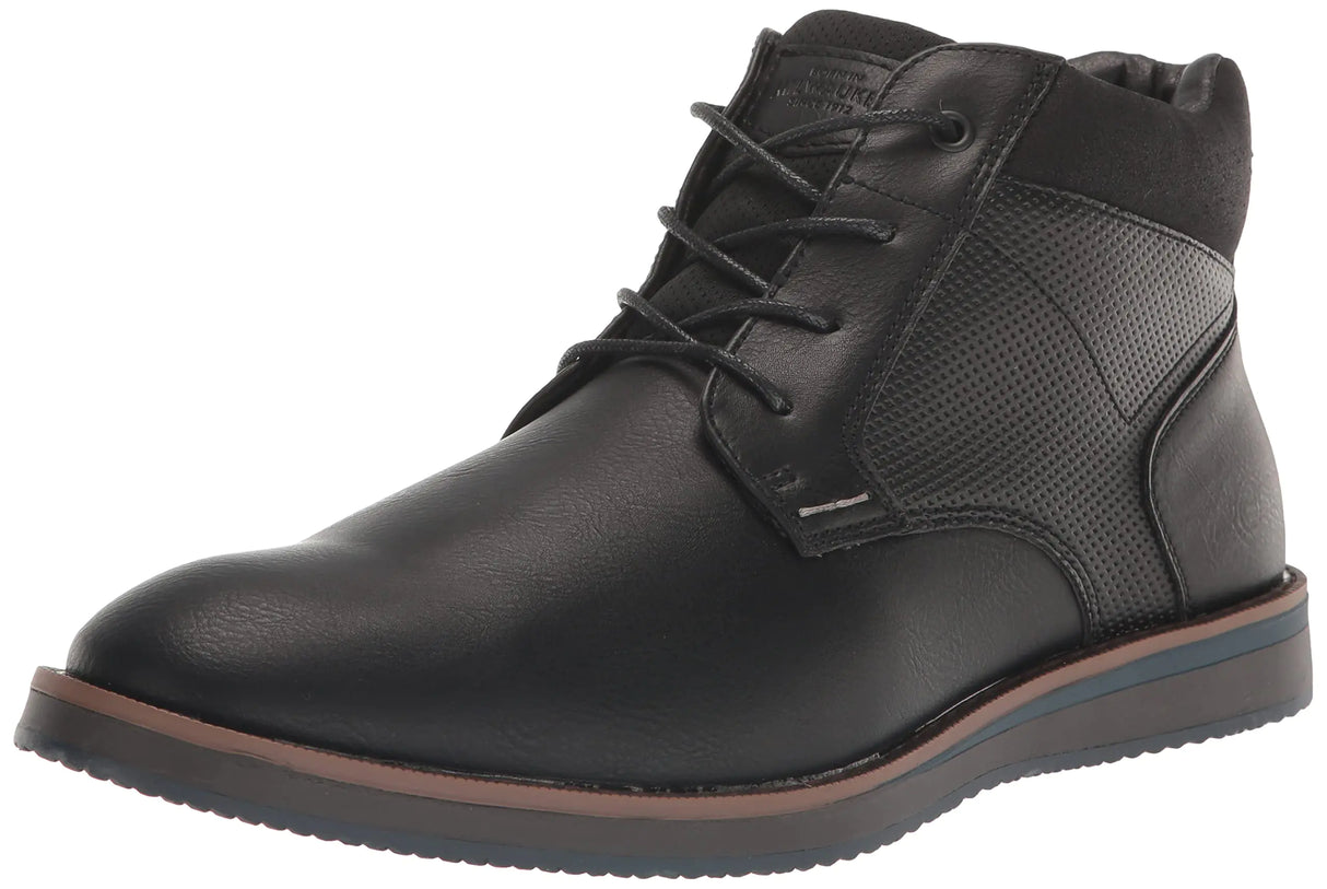 Nunn Bush Mens DC Circuit Plain Toe Chukka Boot with Memory Foam Black 11