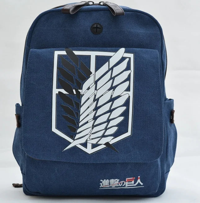 Attack on Titan Canvas Backpack for Students (Anime)