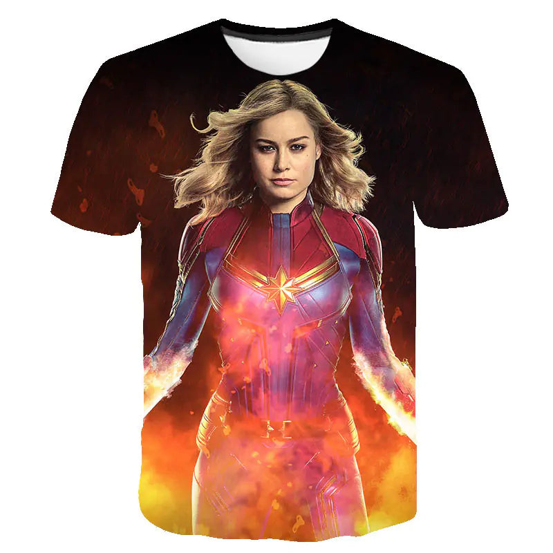 Captain Marvel Short Sleeve T-Shirt - Summer Collection