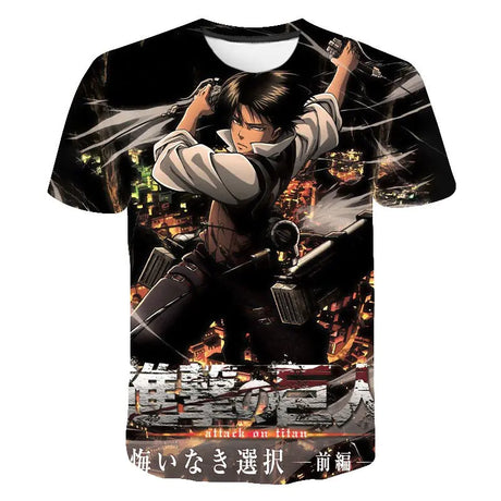 Attack On Titan 3D Digital Print Graphic T-Shirt - My Anime Haven
