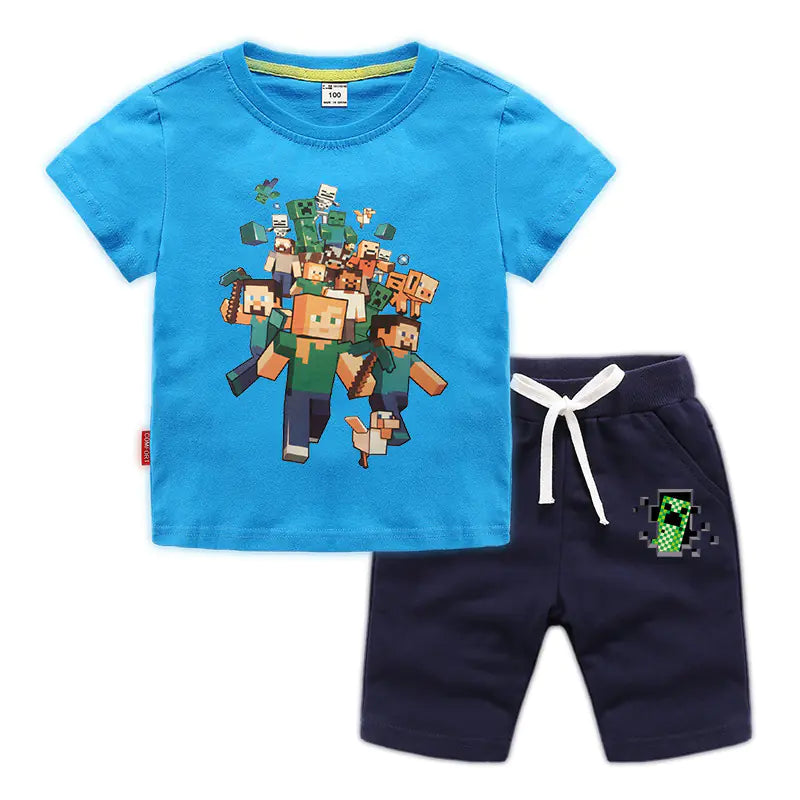 Minecraft Kids Cotton T-Shirt and Shorts Set