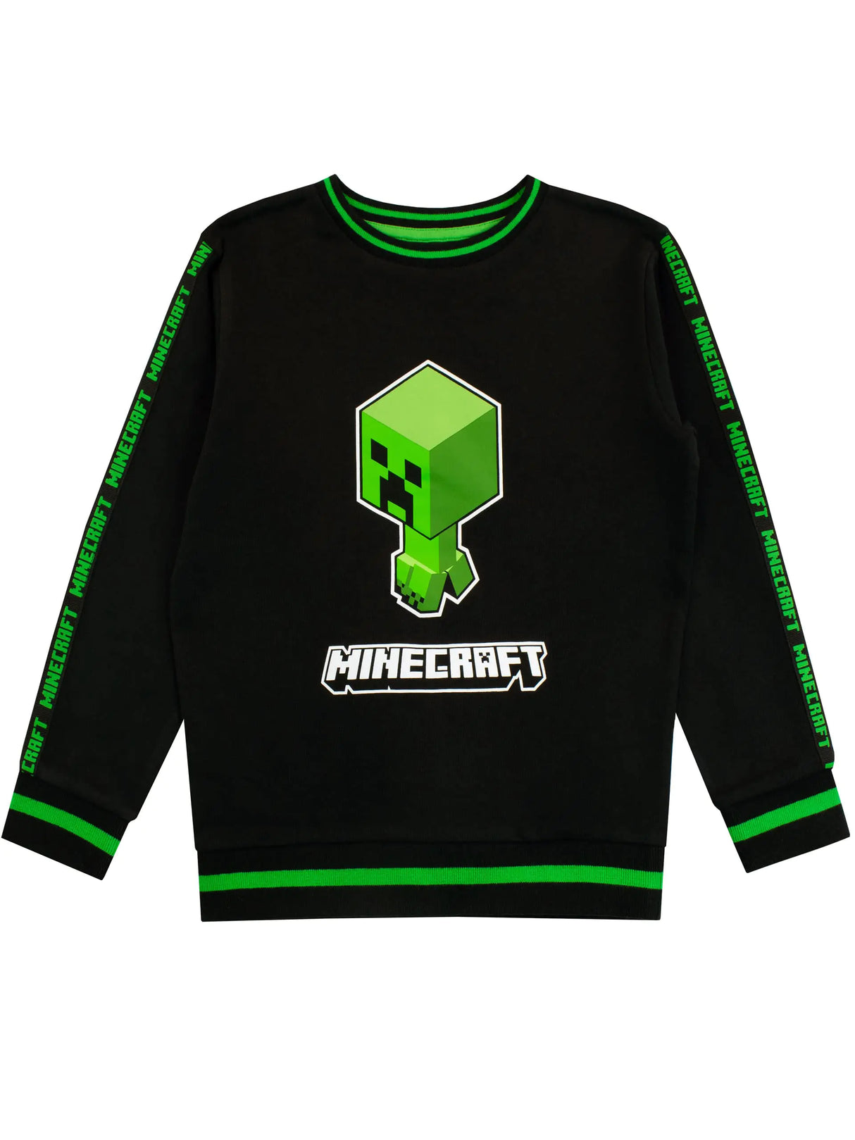 Minecraft Boys Creeper Sweatshirt Size 10 Black