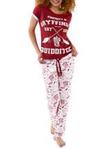 Harry Potter Womens Quidditch Pajamas Large Multicolored