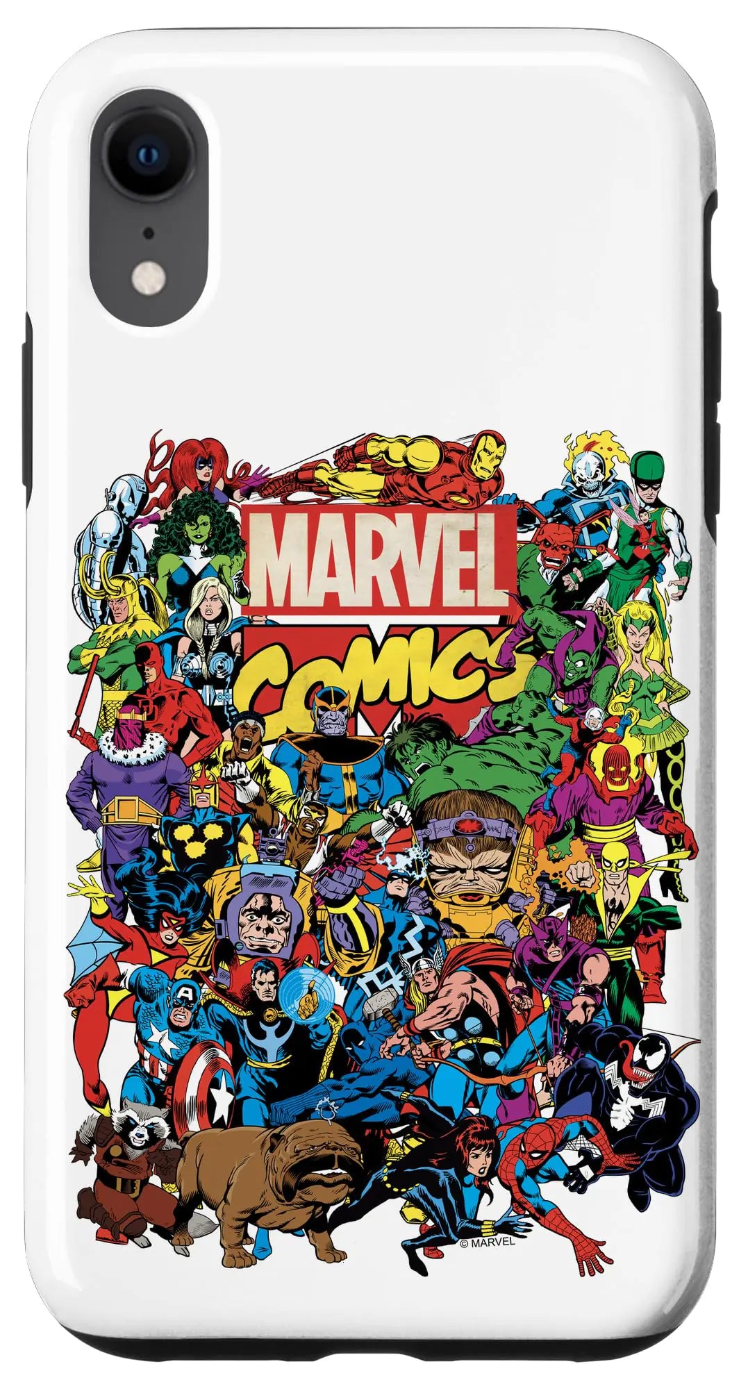 iPhone XR Marvel Comics Group Shot Case