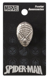 Marvel Spider-Man Head Pewter Lapel PinSilver1"