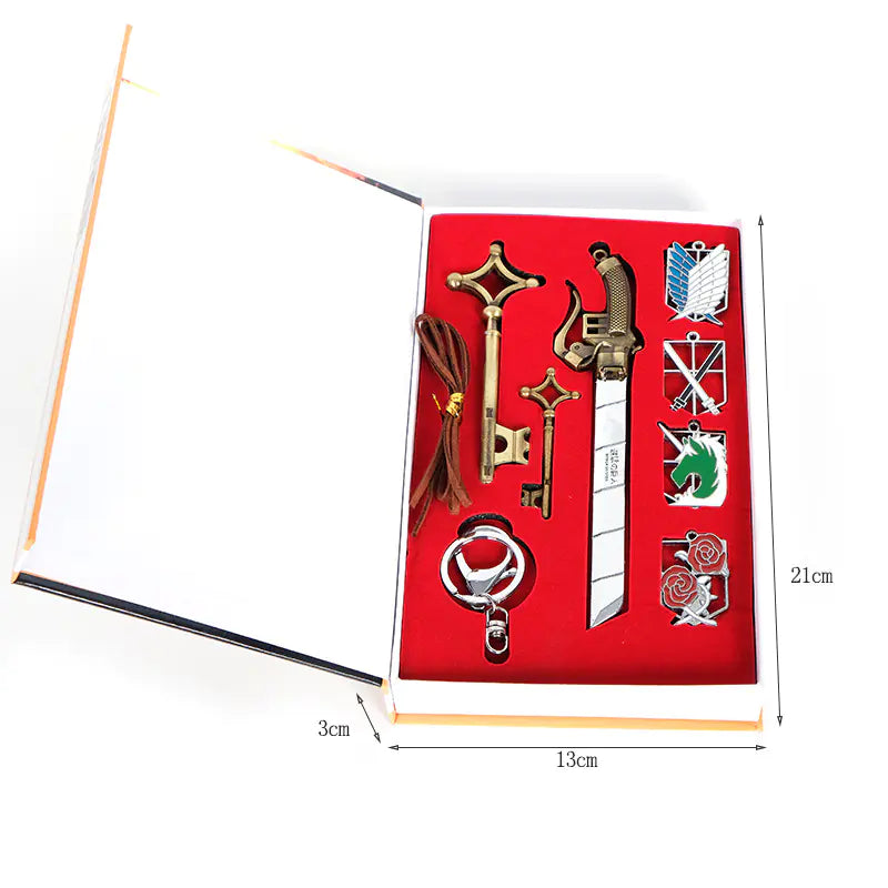 Attack on Titan Necklace and Keychain Set (Anime)