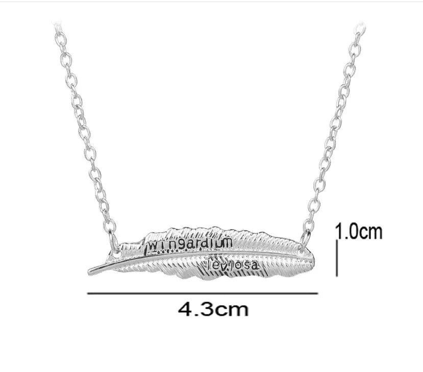 Wingardium Leviosa Harry Potter Alloy Feather Necklace