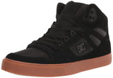 DC Mens Pure High Top Wc Skate Shoes Casual Sneakers Black/Gum 8