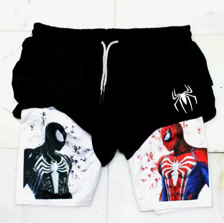 Marvel Spider-Man Venom Gym Shorts Men Fitness - My Anime Haven