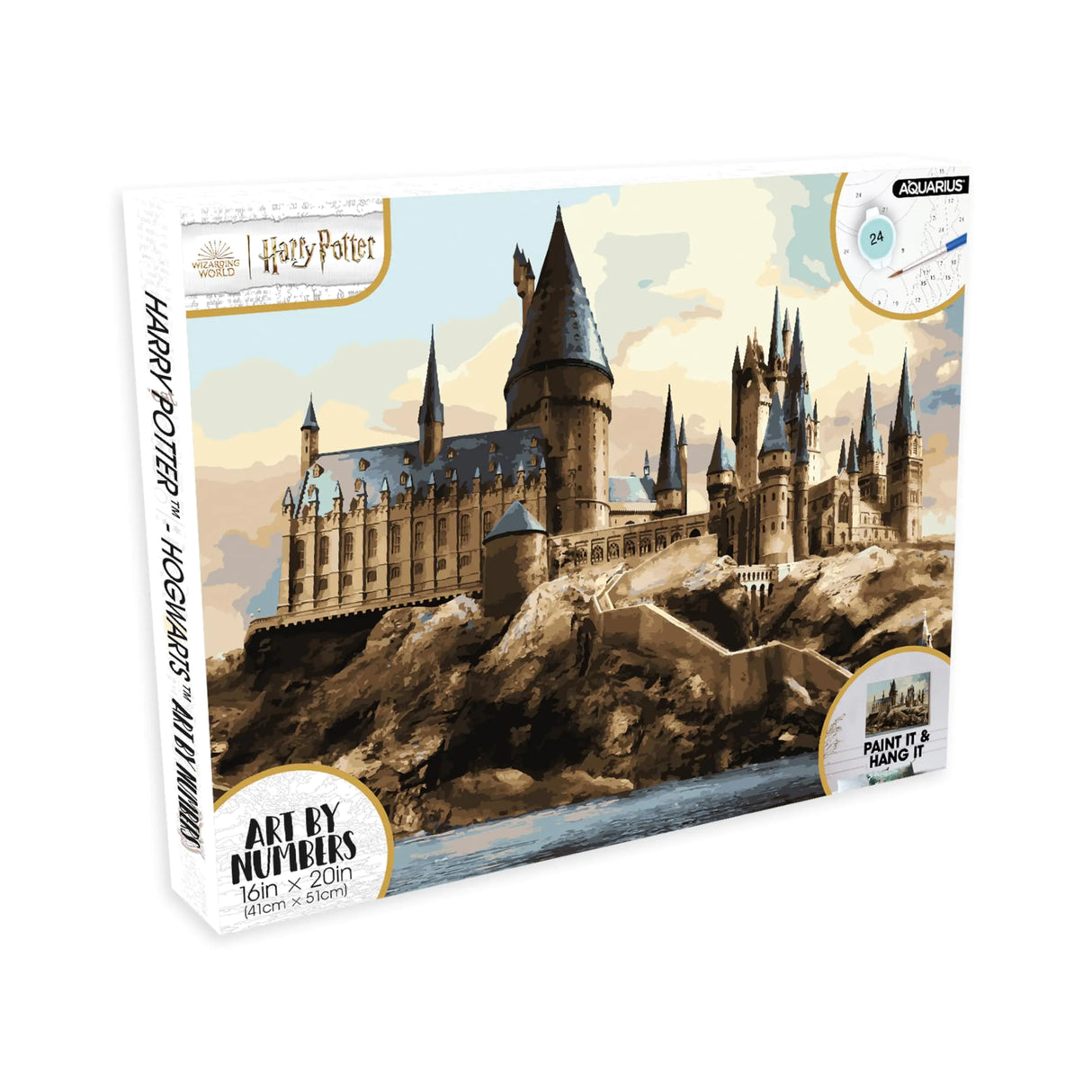 AQUARIUS Harry Potter Hogwarts Art by Numbers - 16 x 20 inches Harry Potter Themed Paint by Number for Adults & Kids - DIY Color by Number Paint Kit for Beginner - Officially Licensed