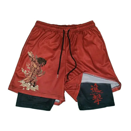 Anime Attack on Titan Gym Shorts Black - My Anime Haven