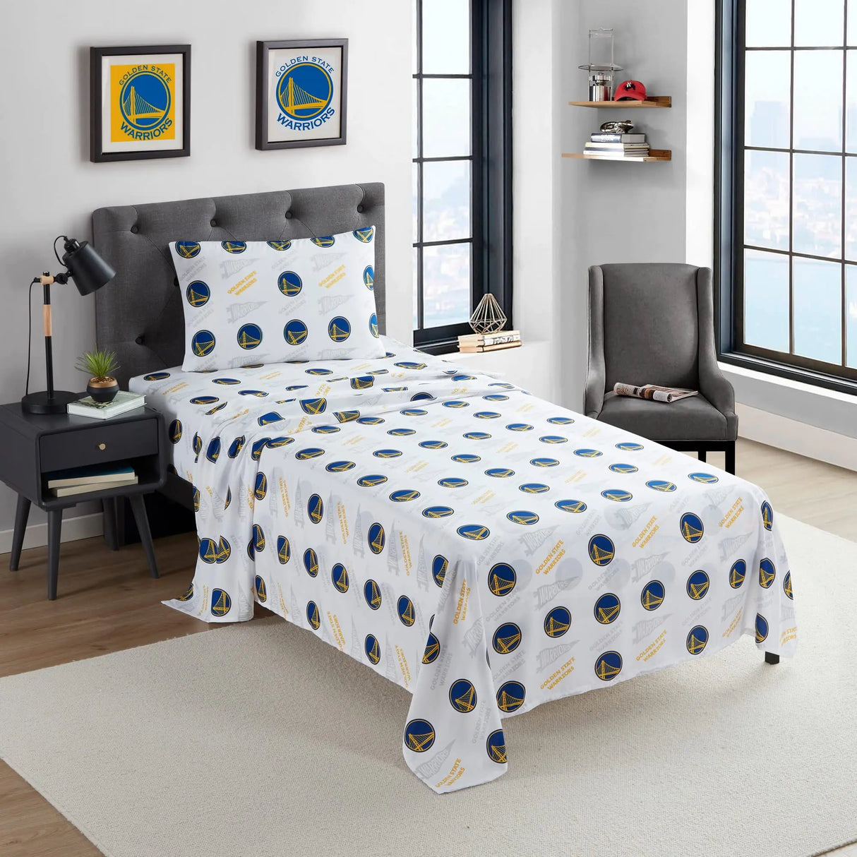 Northwest NBA Golden State Warriors Sheet Set Queen
