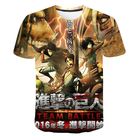 Attack On Titan 3D Digital Print Graphic T-Shirt - My Anime Haven