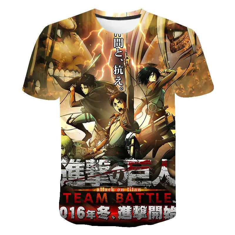 Attack On Titan 3D Digital Print Graphic T-Shirt - My Anime Haven