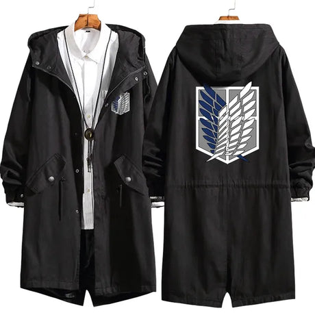Attack on Titan Long Trench Coat - Eren, Levi, Armin - My Anime Haven