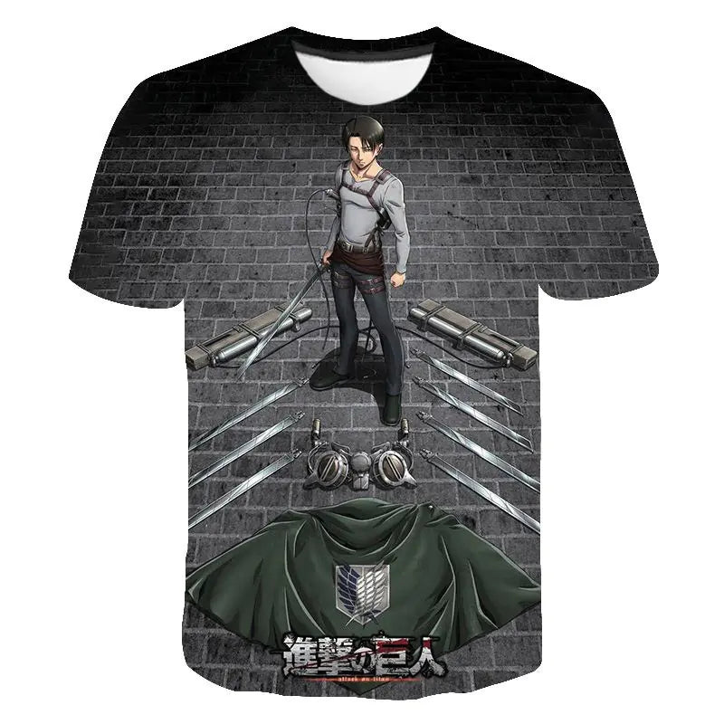 Attack On Titan 3D Digital Print Graphic T-Shirt