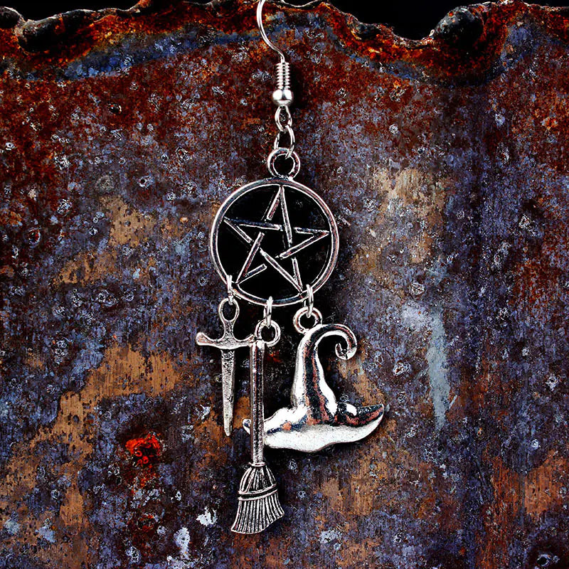 Vintage Harry Potter Punk Magic Earrings with Stars