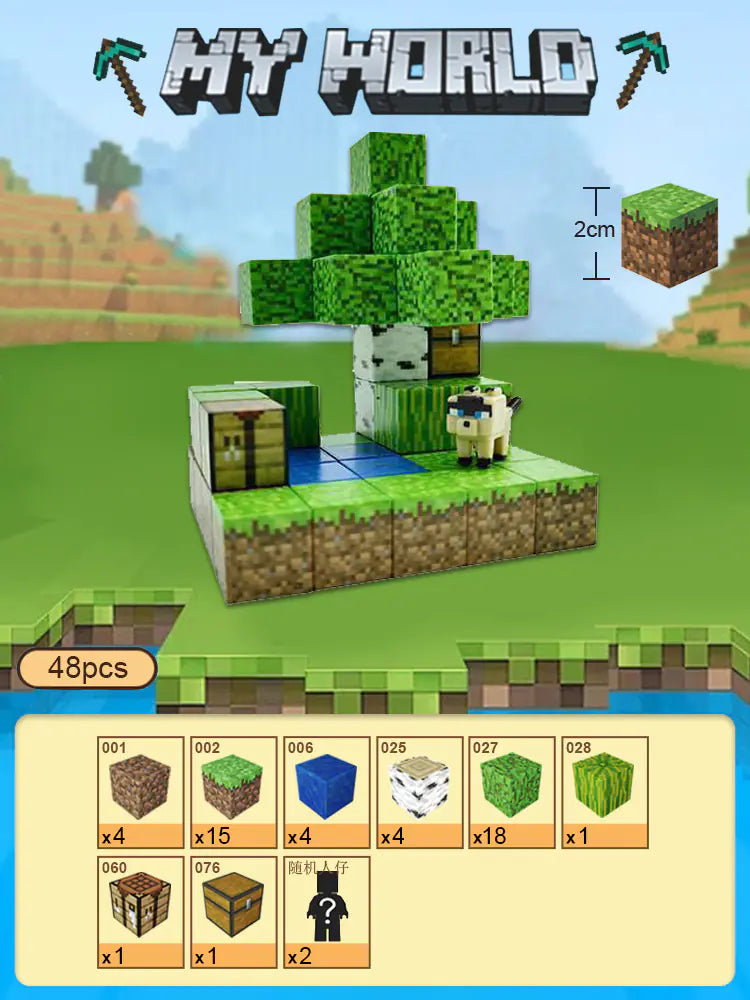 2023 New Minecraft Magnetic Building Blocks Set