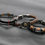 Anime Merch Accessories: Naruto, One Piece & Attack on Titan Leather Bracelet