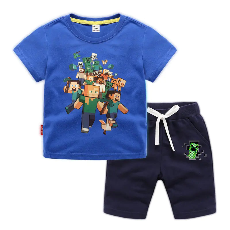 Minecraft Kids Cotton T-Shirt and Shorts Set