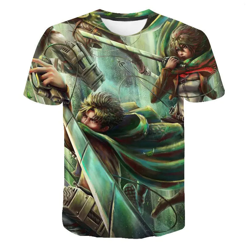 Attack On Titan 3D Digital Print Graphic T-Shirt - My Anime Haven